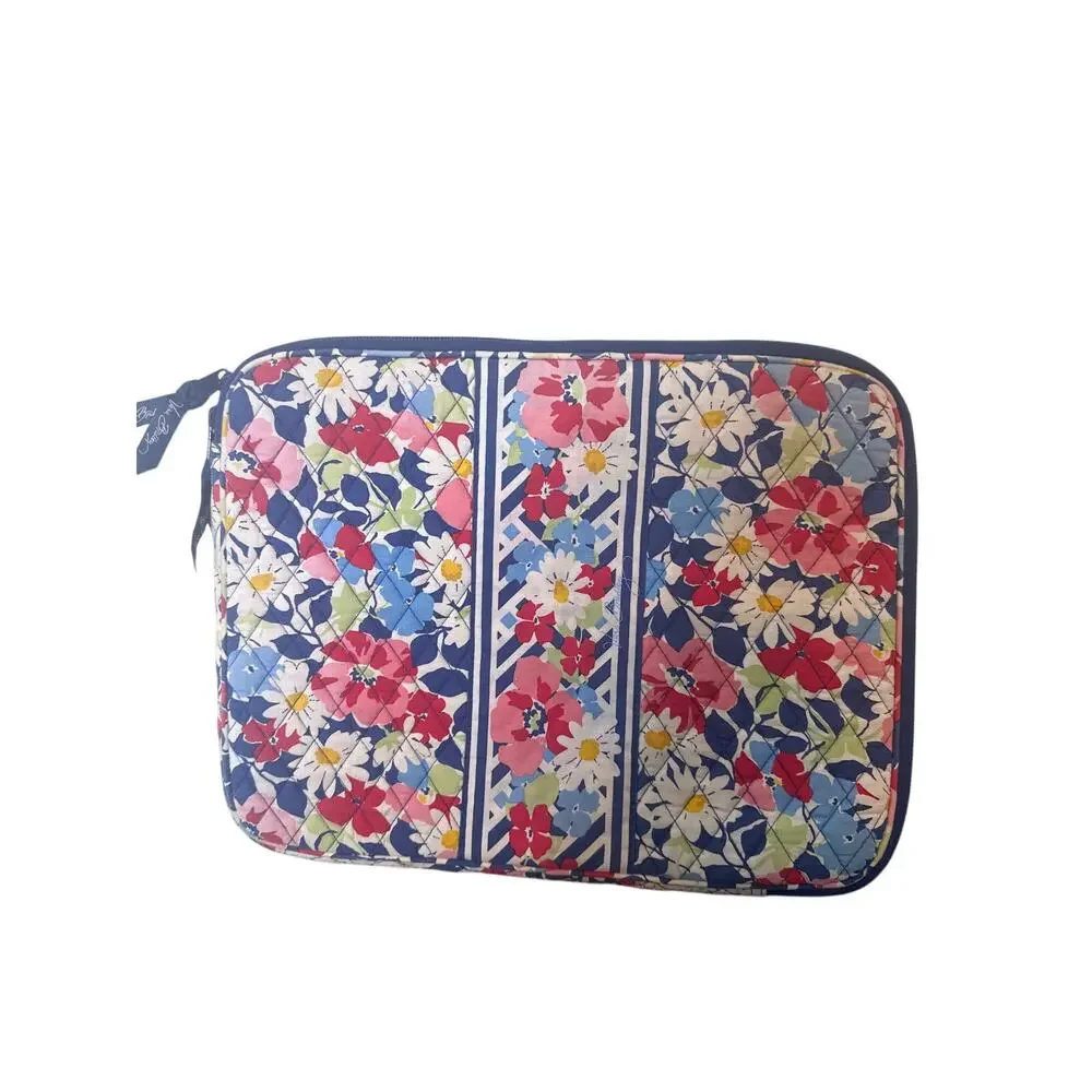 Vera Bradley Large Laptop Computer Case Sleeve Summer Cottage Retired Pattern